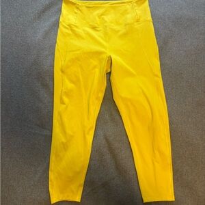 Girlfriend Collective Neon Yellow/Green Cropped Leggings